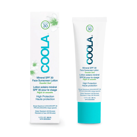 Écran solaire pour le visage minéral FPS30 Coola - concombre