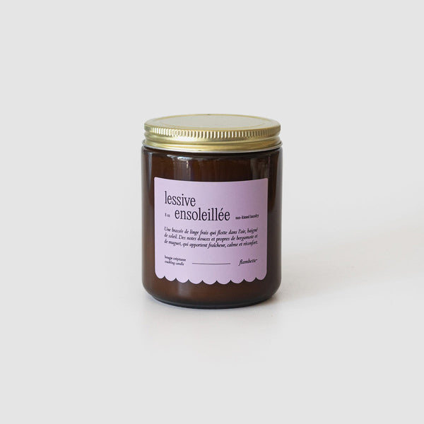 Bougie lessive ensoleillée