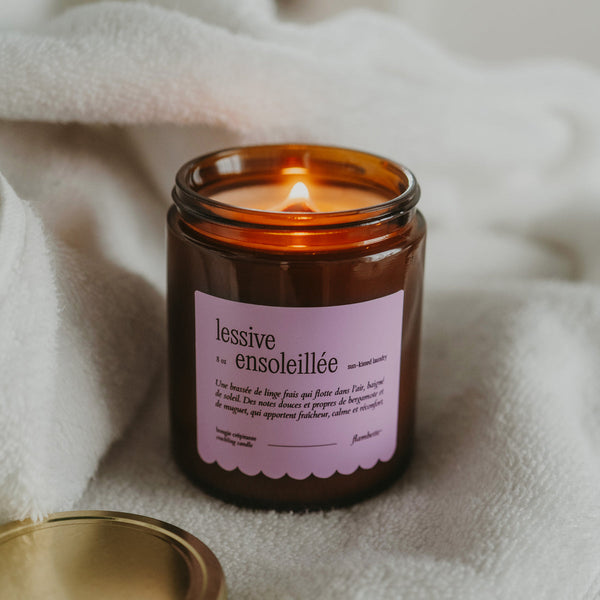 Bougie lessive ensoleillée